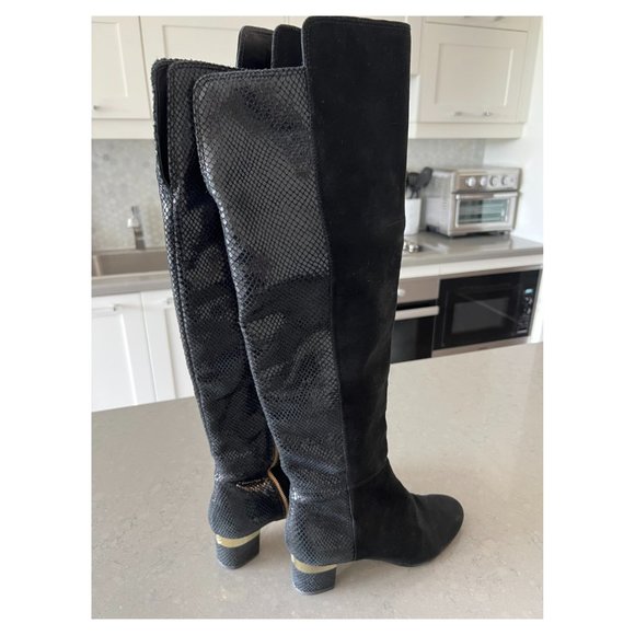 Michael Kors Black Suede Boots - Picture 6 of 9